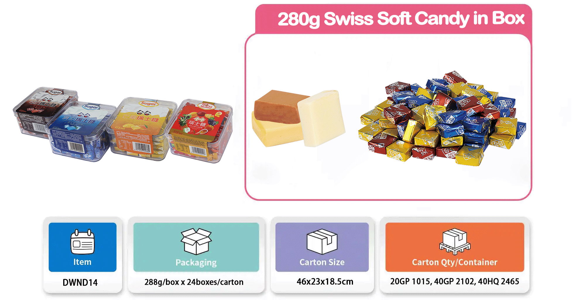 280g Swiss Soft Candy in Box