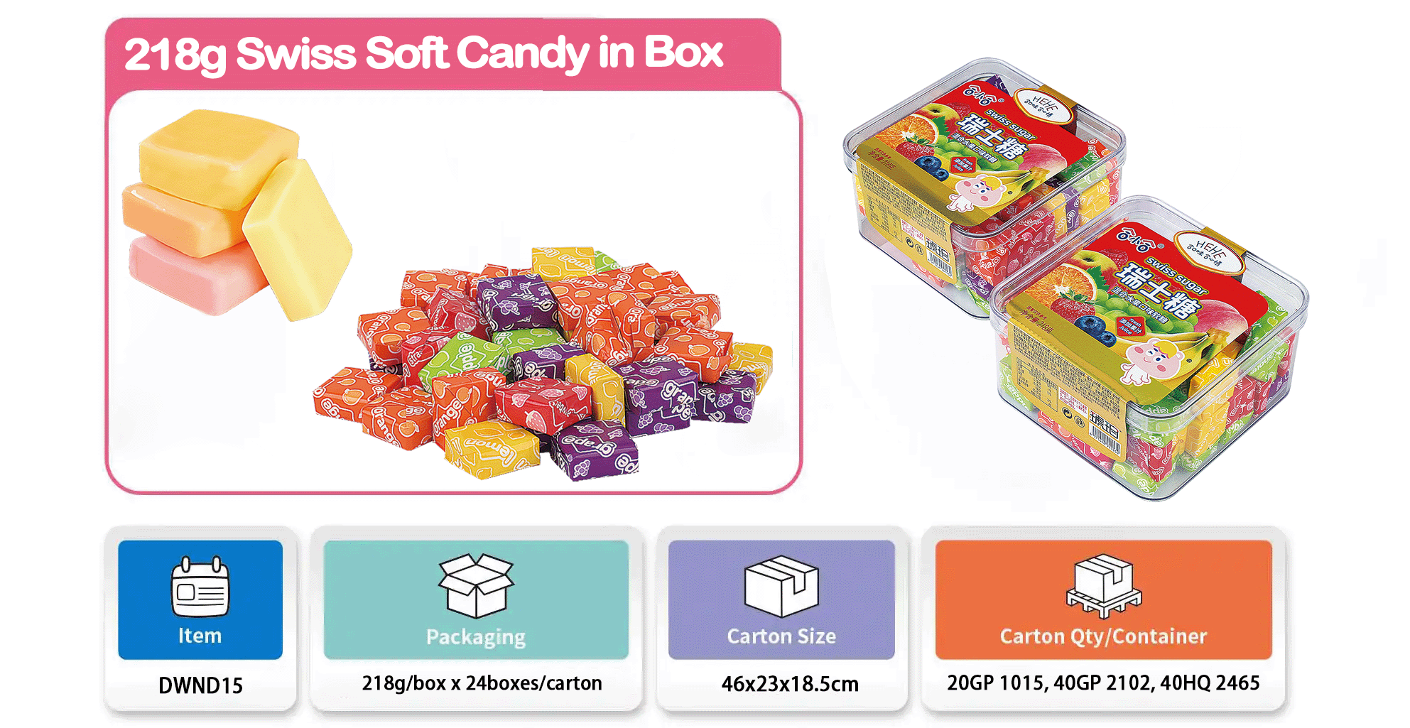 218g Swiss Soft Candy in Box